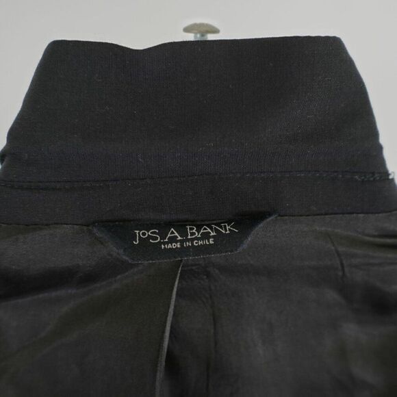 Jos A Bank Worsted Wool Black 2 Button Blazer 44L Tagged 46R - Picture 12 of 13